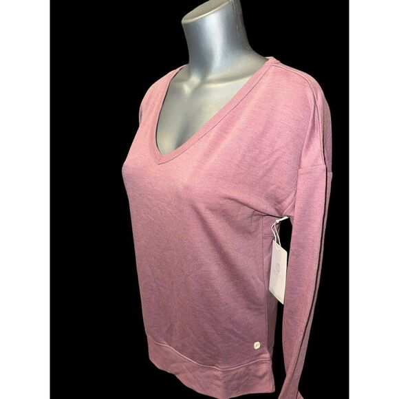 BNWT Balanced collection open back pink, long sleeve shirt, small - Picture 3 of 4